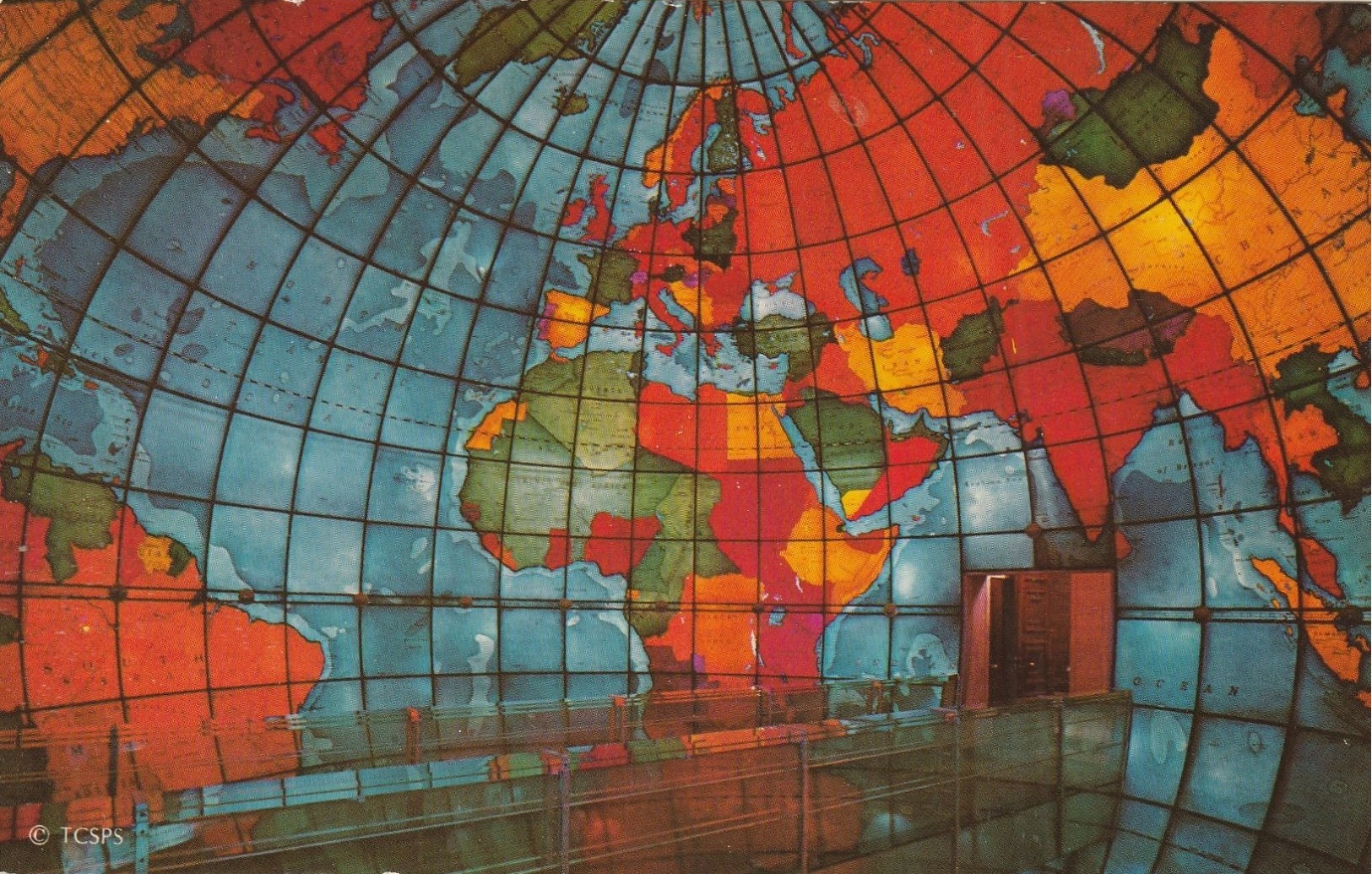 Historic postcard of the Mapparium